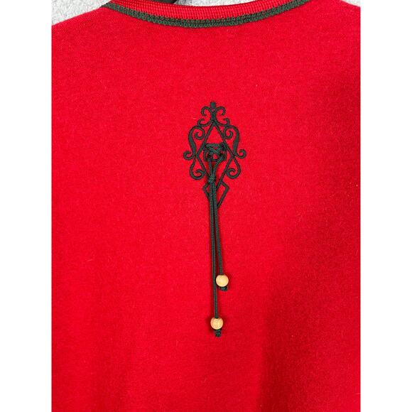 Vintage Stapf Pure New Wool Red Cardigan Sweater Size 40 - Picture 6 of 14